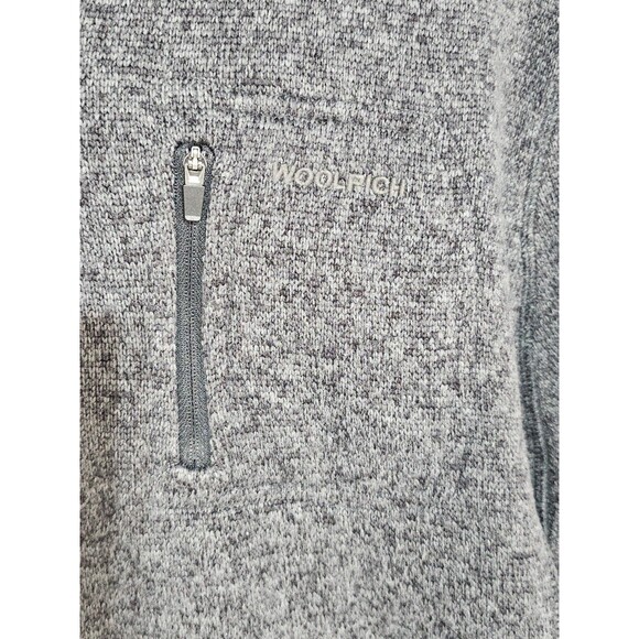 Woolrich Pullover Sweater Mens XL Gray Knit Long Sleeve 1/4 Zip Angler - Picture 4 of 10